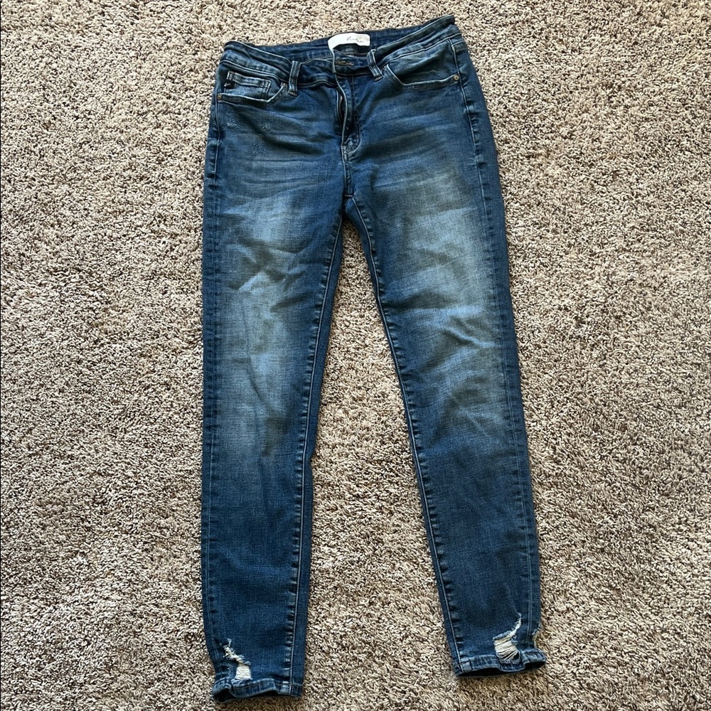 KanCan Medium Wash Distressed Skinny Jeans